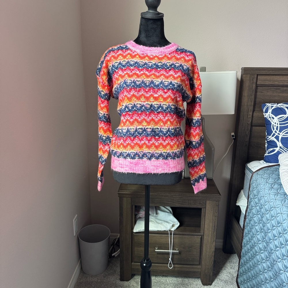 Lisa Todd Multicolor Striped Sweater wool blend (New without tag) - Picture 4 of 6